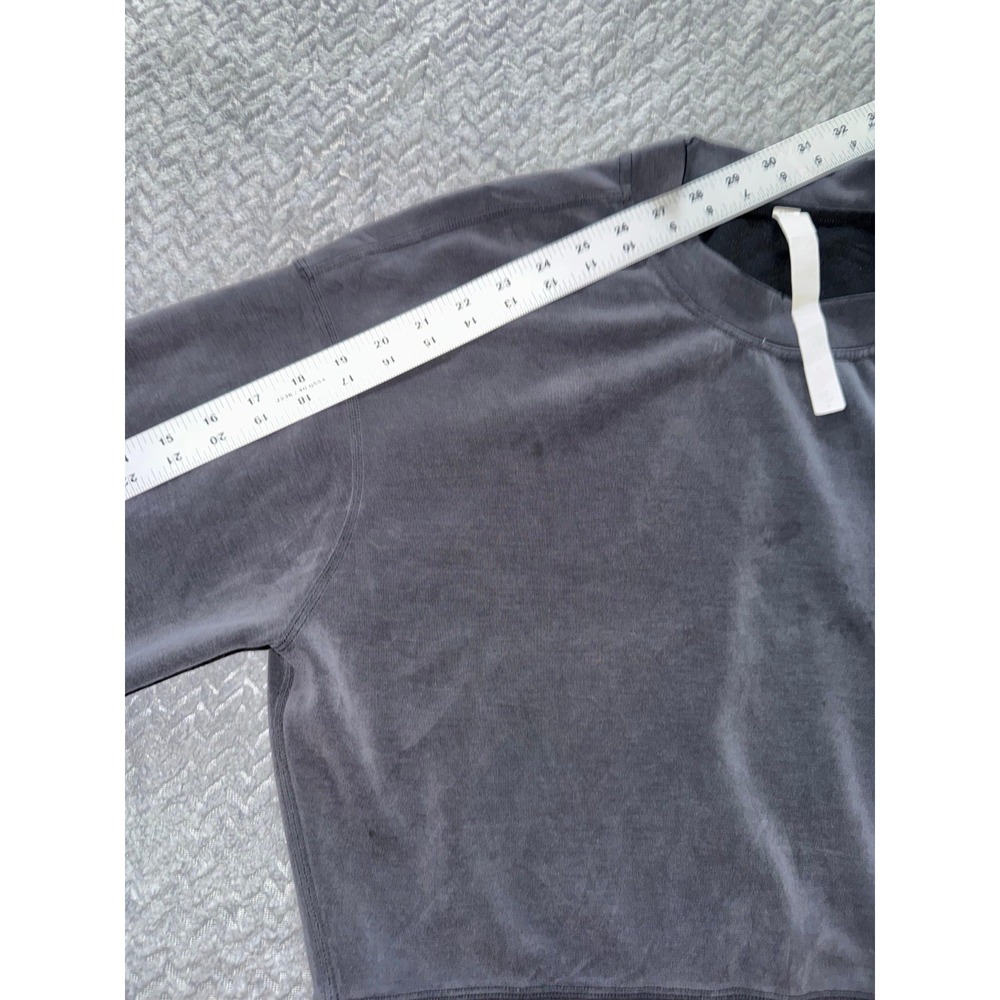 Lululemon Sweatshirt Womens Black Fleece Perfectly Oversized Softstreme Sz 4 - Picture 9 of 10
